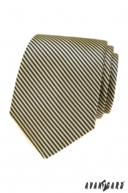 Вратовръзка на сиво-жълта райета