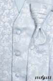 Сватбена вратовръзка синьо-бяла шарка - универсален