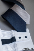 Бяла мъжка Slim Fit риза със сини аксесоари - 52/194