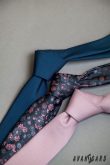 Тъмно синя елегантна тясна вратовръзка - ширина 5 см