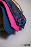 Тъмно синя елегантна тясна вратовръзка - ширина 5 см