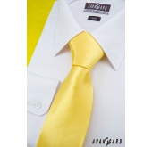 Мъжка жълта вратовръзка с гланц - ширина 7 см